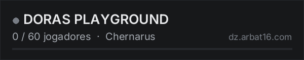 DORAS PLAYGROUND na lista de servidores de DayZ da AR16