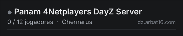 Panam 4Netplayers DayZ Server na lista de servidores de DayZ da AR16
