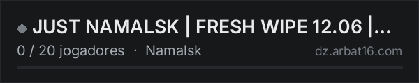 JUST NAMALSK | FRESH WIPE 12.06 | WEEKEND RAID | C4 GATE ONLY na lista de servidores de DayZ da AR16