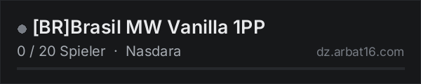 [BR]Brasil MW Vanilla 1PP in der DayZ-Serverliste von AR16
