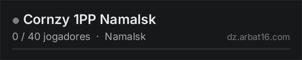 Cornzy 1PP Namalsk na lista de servidores de DayZ da AR16