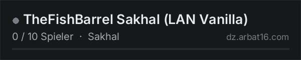 TheFishBarrel Sakhal (LAN Vanilla) in der DayZ-Serverliste von AR16