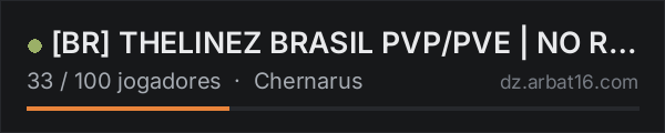 [BR] THELINEZ BRASIL PVP/PVE | NO RAID | na lista de servidores de DayZ da AR16