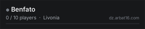 Benfato on the AR16 DayZ server list