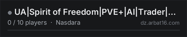 UA|Spirit of Freedom|PVE+|AI|Trader|Quests|Missions on the AR16 DayZ server list