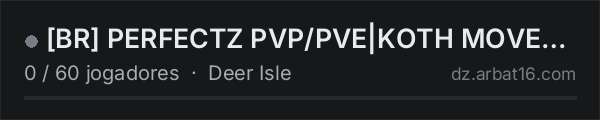 [BR] PERFECTZ PVP/PVE|KOTH MOVEL|BUNKER|AIRDROP|WIPE 18/10 na lista de servidores de DayZ da AR16