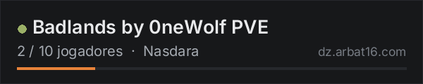 Badlands by 0neWolf PVE na lista de servidores de DayZ da AR16