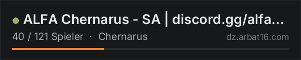 ALFA Chernarus - SA | discord.gg/alfaservidores in der DayZ-Serverliste von AR16
