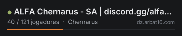 ALFA Chernarus - SA | discord.gg/alfaservidores na lista de servidores de DayZ da AR16