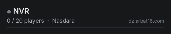 NVR on the AR16 DayZ server list