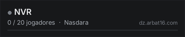 NVR na lista de servidores de DayZ da AR16