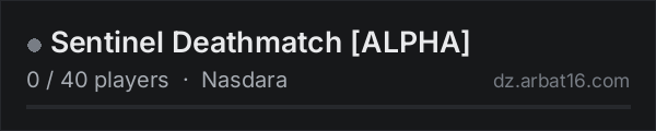 Sentinel Deathmatch [ALPHA] on the AR16 DayZ server list