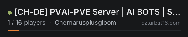 [CH-DE] PVAI-PVE Server | AI BOTS | Survivor-Missions on the AR16 DayZ server list