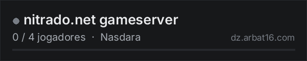 nitrado.net gameserver na lista de servidores de DayZ da AR16
