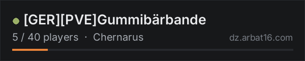 GERPVEGummibärbande on the AR16 DayZ server list