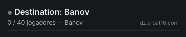 Destination: Banov na lista de servidores de DayZ da AR16