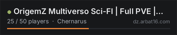OrigemZ Multiverso Sci-FI | Full PVE | NOVA SEASON | discord.gg on the AR16 DayZ server list