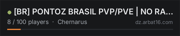 [BR] PONTOZ BRASIL PVP/PVE | NO RAID | HELI | AIRDROP | KOTH on the AR16 DayZ server list