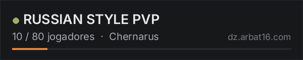 RUSSIAN STYLE PVP na lista de servidores de DayZ da AR16
