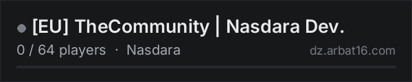 [EU] TheCommunity | Nasdara Dev. on the AR16 DayZ server list