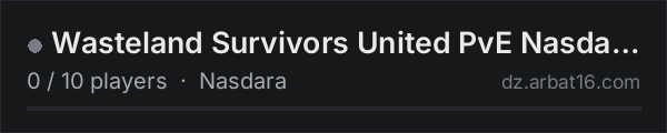 Wasteland Survivors United PvE Nasdara | Traders | Vanilla + | on the AR16 DayZ server list