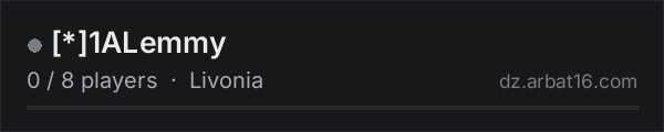 [*]1ALemmy on the AR16 DayZ server list