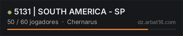 5131 | SOUTH AMERICA - SP na lista de servidores de DayZ da AR16