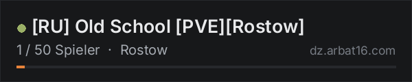 [RU] Old School [PVE][Rostow] in der DayZ-Serverliste von AR16
