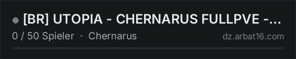 BR UTOPIA - CHERNARUS FULLPVE - DESENVOLVENDO in der DayZ-Serverliste von AR16