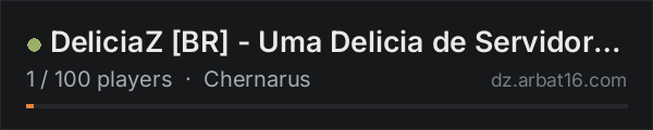 DeliciaZ [BR] - Uma Delicia de Servidor | PvE | on the AR16 DayZ server list