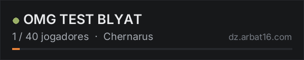 OMG TEST BLYAT na lista de servidores de DayZ da AR16
