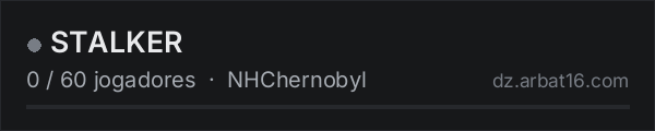 STALKER na lista de servidores de DayZ da AR16