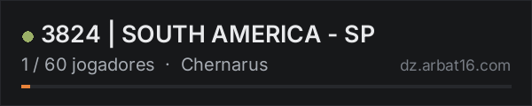 3824 | SOUTH AMERICA - SP na lista de servidores de DayZ da AR16
