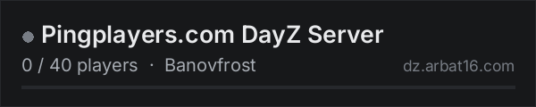 Pingplayers.com DayZ Server on the AR16 DayZ server list