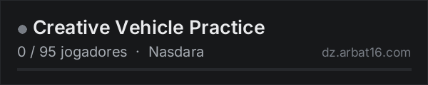 Creative Vehicle Practice na lista de servidores de DayZ da AR16