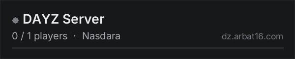 DAYZ Server on the AR16 DayZ server list