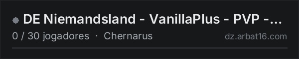DE Niemandsland - VanillaPlus - PVP - Horden - Trader - Helis - na lista de servidores de DayZ da AR16