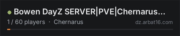 Bowen DayZ SERVER|PVE|Chernarus HALLOWEEN Hardcore|AI|Fresh Oct on the AR16 DayZ server list