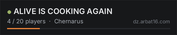ALIVE IS COOKING AGAIN on the AR16 DayZ server list