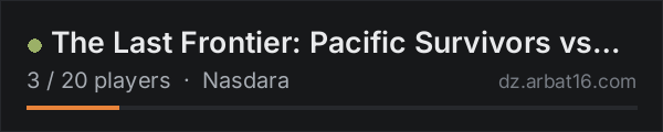 The Last Frontier: Pacific Survivors vs AI (NZ/AUS) on the AR16 DayZ server list