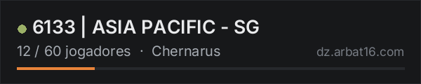 6133 | ASIA PACIFIC - SG na lista de servidores de DayZ da AR16