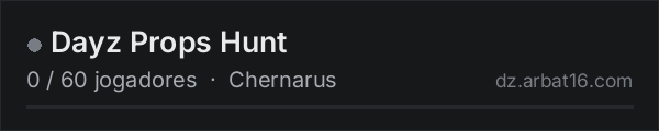 Dayz Props Hunt na lista de servidores de DayZ da AR16