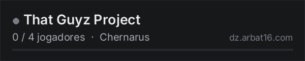 That Guyz Project na lista de servidores de DayZ da AR16