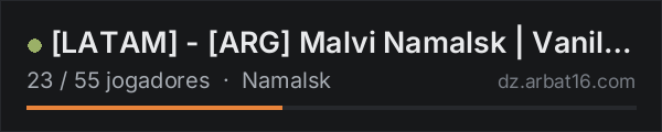 [LATAM] - [ARG] Malvi Namalsk | Vanilla - NO BASES - 1PP 4Max na lista de servidores de DayZ da AR16