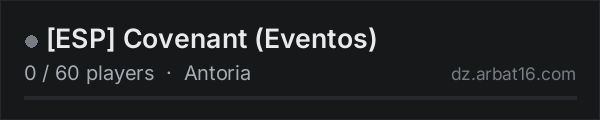 ESP Covenant (Eventos) on the AR16 DayZ server list