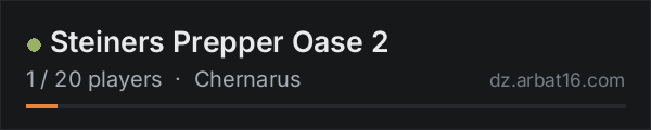 Steiners Prepper Oase 2 on the AR16 DayZ server list