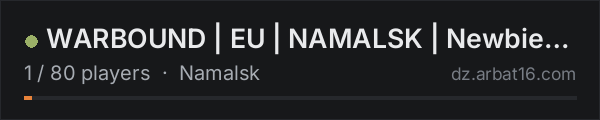 WARBOUND | EU | NAMALSK | Newbie Friendly on the AR16 DayZ server list