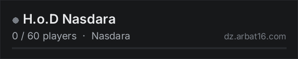 H.o.D Nasdara on the AR16 DayZ server list