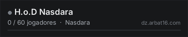 H.o.D Nasdara na lista de servidores de DayZ da AR16