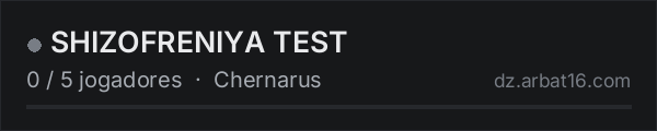 SHIZOFRENIYA TEST na lista de servidores de DayZ da AR16